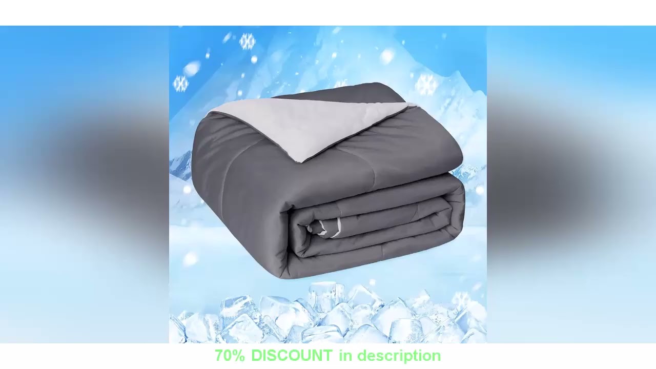 A must-have product! One Cool Comforter, Double-Sided Cold Technology Fabric Cool Blanket for Nigh