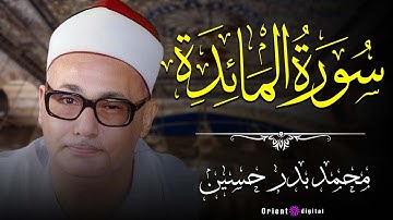 تلاوة حصرية لأول مرة من سورة المائدة 🌿✨ بصوت | الشيخ محمد بدر حسين🤍📖