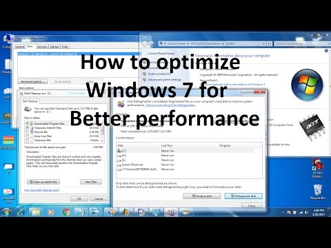 How to optimize Windows 7 for better performance !
