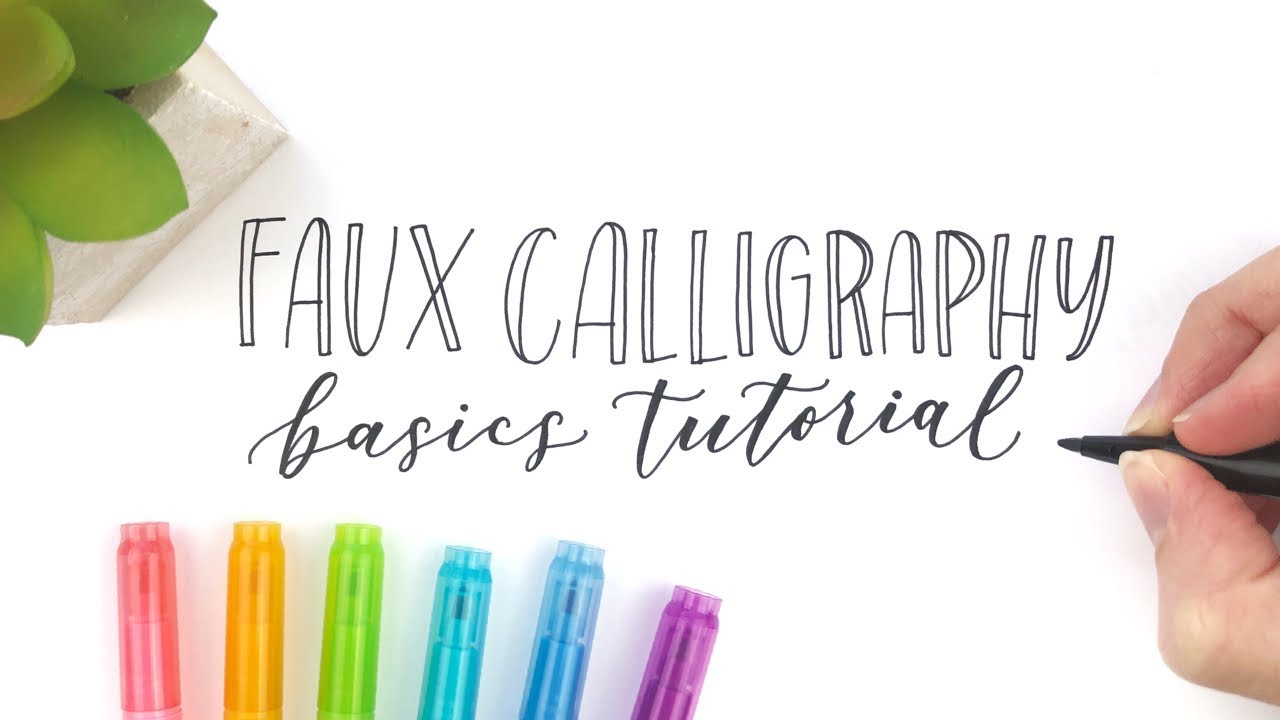 Faux Calligraphy Tutorial: Numbers + Free Practice Sheet