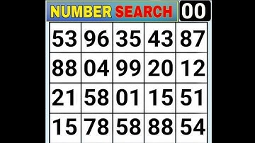 Number Search. #1 Game Will Test Your Brain Power! | Memory | brain game | Quiz