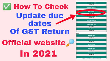 How to check upcoming due dates | GST Return ki last date kaise check kre-Full Guide in hindi | 2021