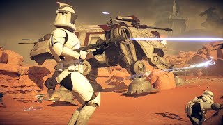 Battle of Geonosis - Clone Army vs Droid Army - STAR WARS BATTLEFRONT 2 NPC Wars