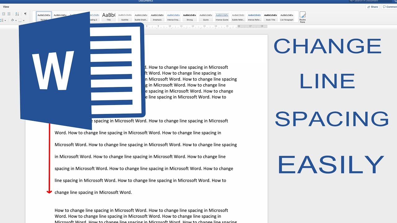 no spacing between lines in word