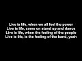 Opus  live is life  lyrics