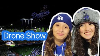 First Ever Drone Show at Dodgers Stadium in Los Angeles California