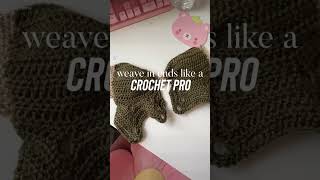 HOW TO: weave in loose ends on your crochet projects like a pro #crochet #crochettutorial #trending