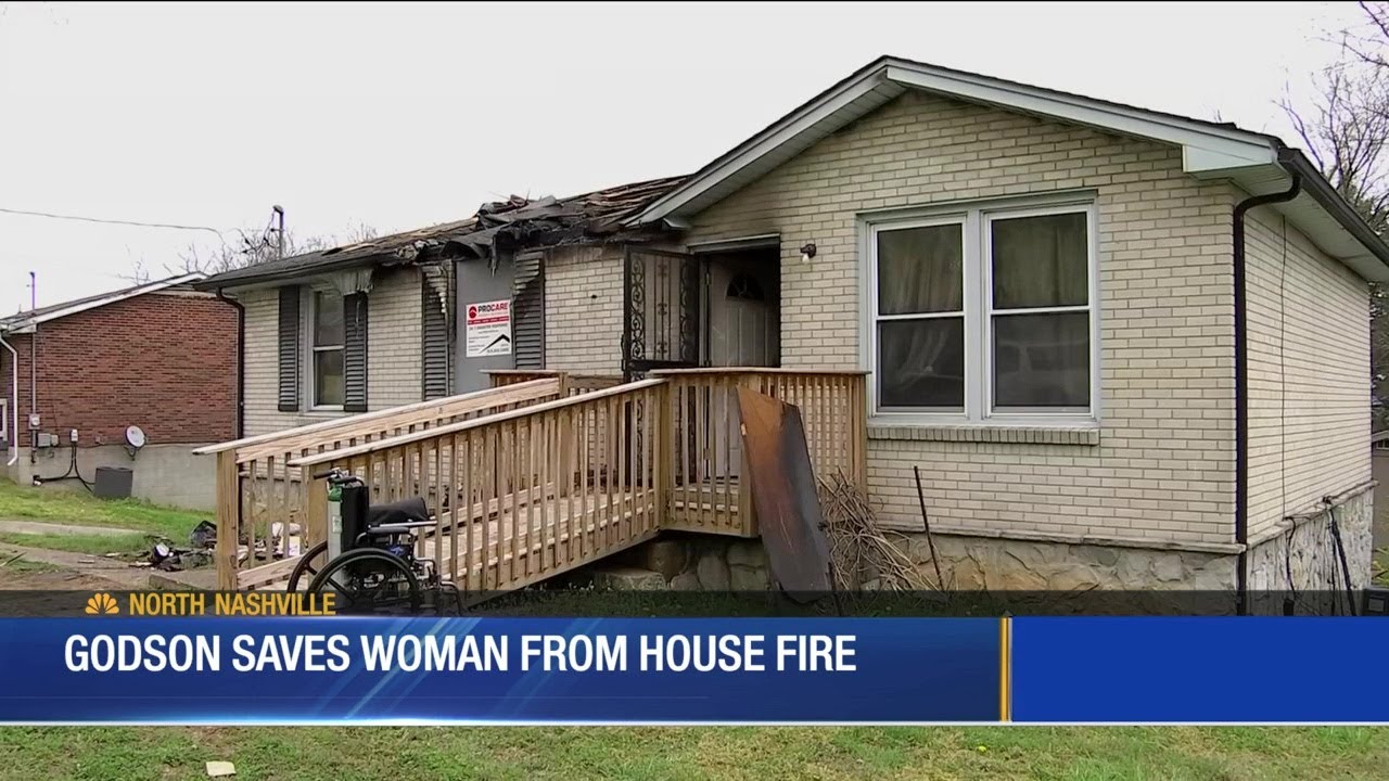 Man rescues Godmother from burning home - YouTube