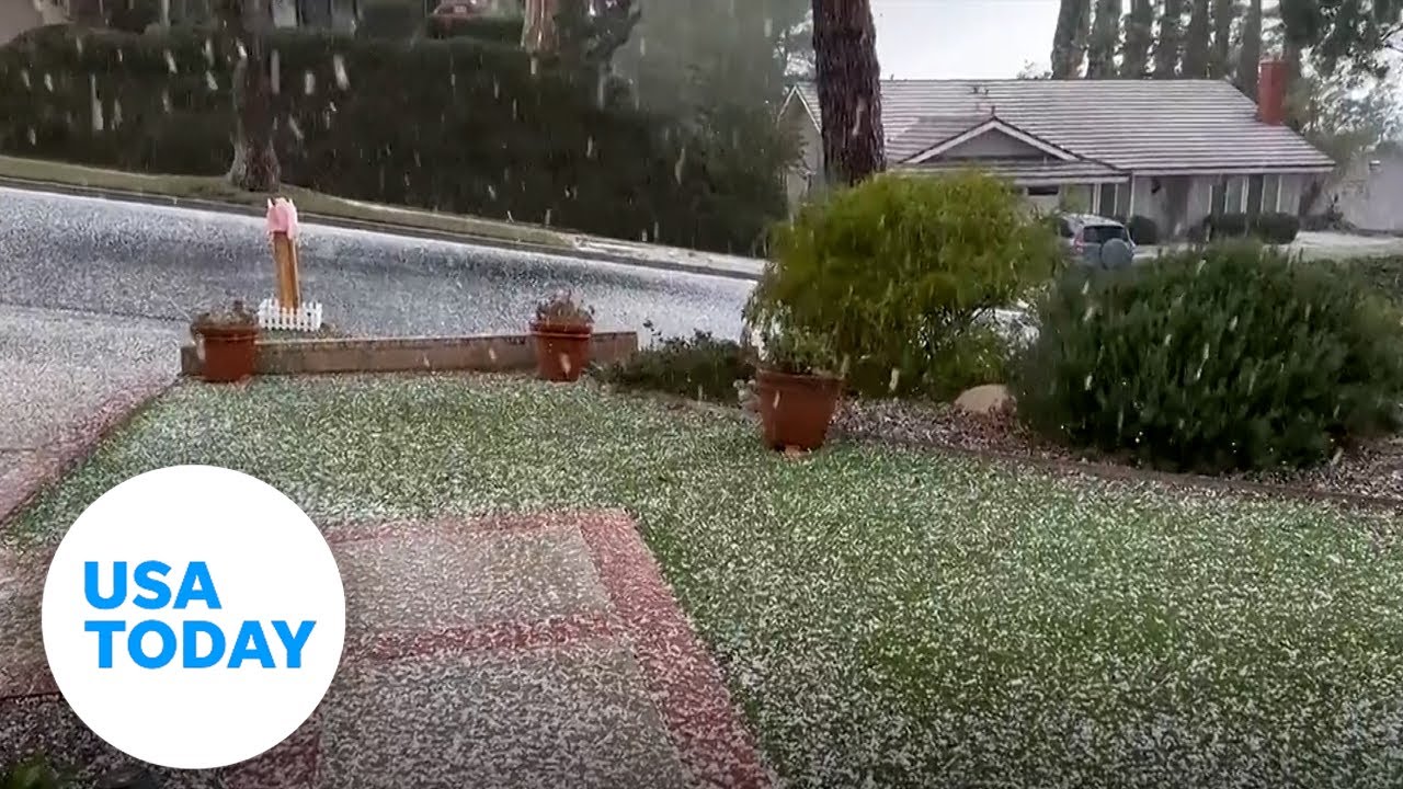 Rare hail storm surprises California residents USA TODAY YouTube