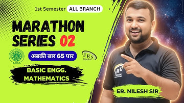 MARATHON 02 Basic Engg  Mathematics I 1st Semester All Branch  I  By Nilesh Sir I SBTE BIHAR