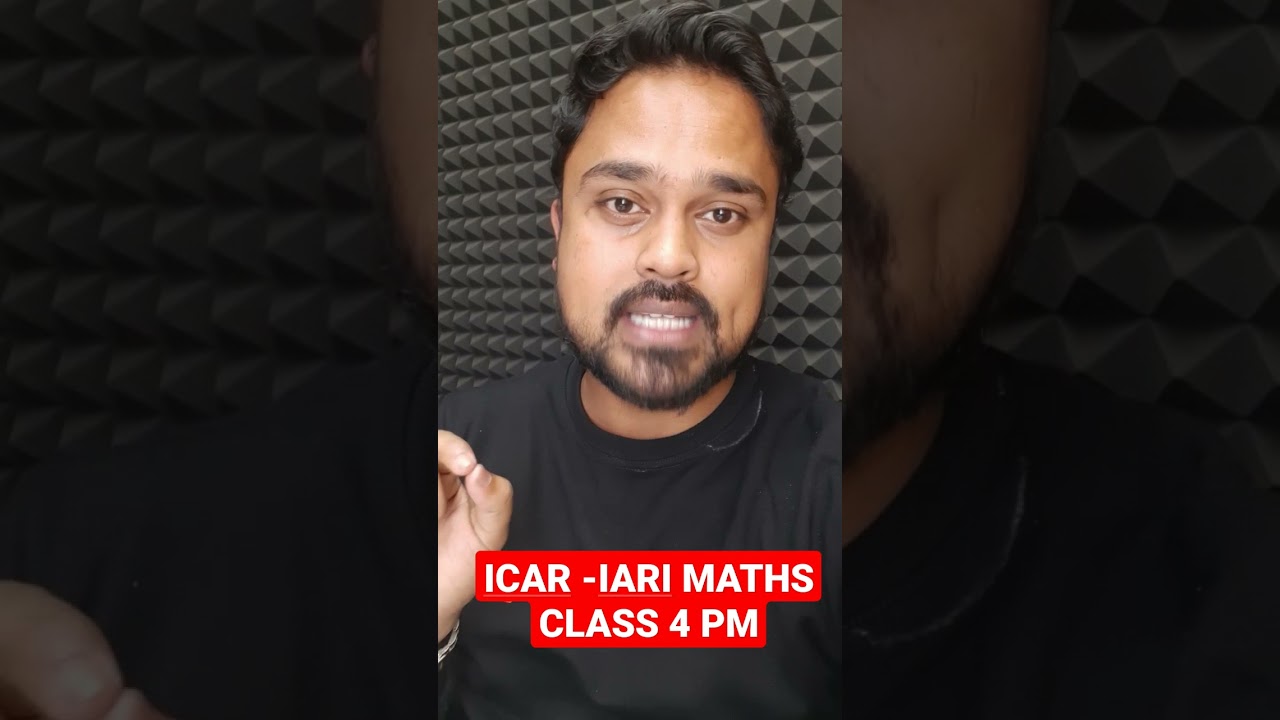ICAR - IARI Maths class at 4 pm !! number system