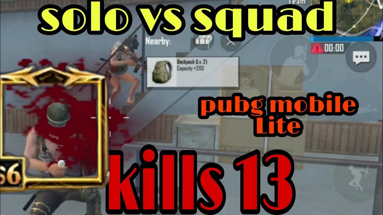 Pubg mobile lite new game play solo vs squad kill 13 - YouTube