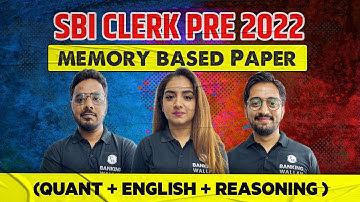 SBI Clerk Pre 12-Nov Memory based Paper👆🏻 || (Quant+English+Reasoning) || BANKING WALLAH