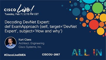 Decoding DevNet Expert: def ExamApproach(self, target=