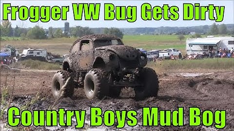 Country Boys Mud Bog   -  Frogger VW Bug  Plays In The Mud  -  September 2019