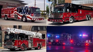 St Louis City and County Fire Trucks Responding