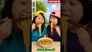 Mokel Dona Ai Eating Chicken Noodles Ai