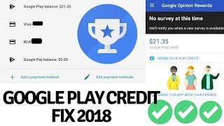 Google Opinion Rewards Credit Fix in Google Play Store