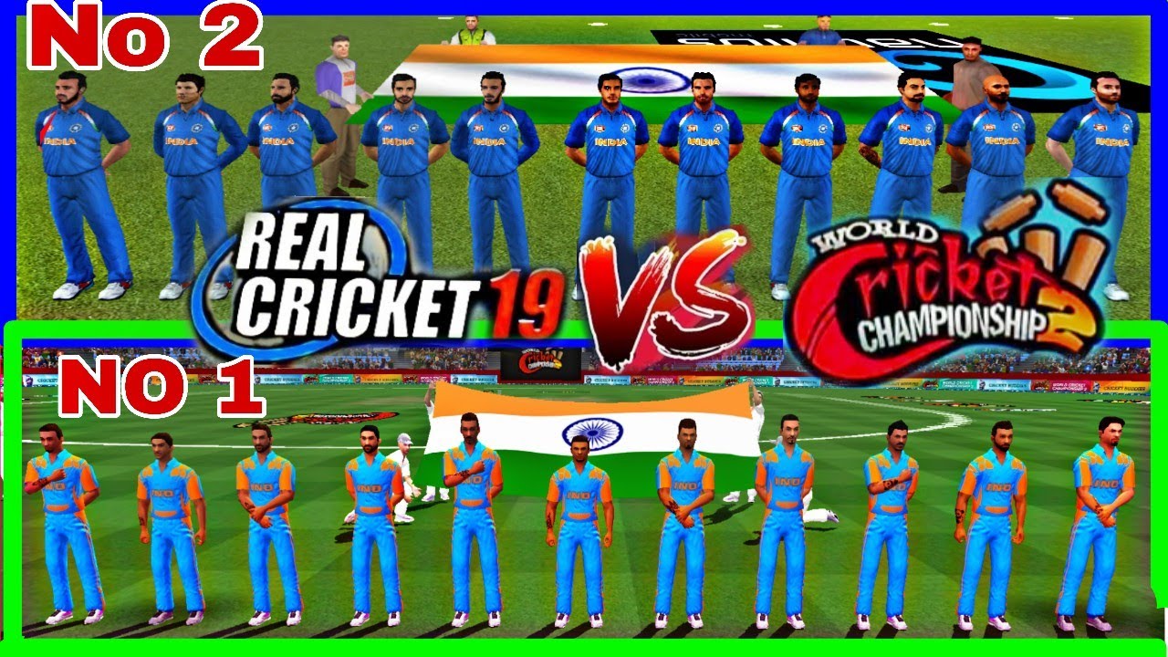 WCC2 VS REAL CRICKET 19 BEST VS BEST DEKHTE HAI KAUN HAI HERO KAUN ZERO