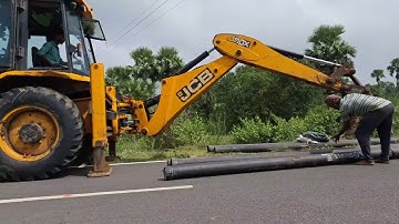 JCB VLOG VIDEO | JCB 3DX PIPE UNLOADING | #jcbvideos