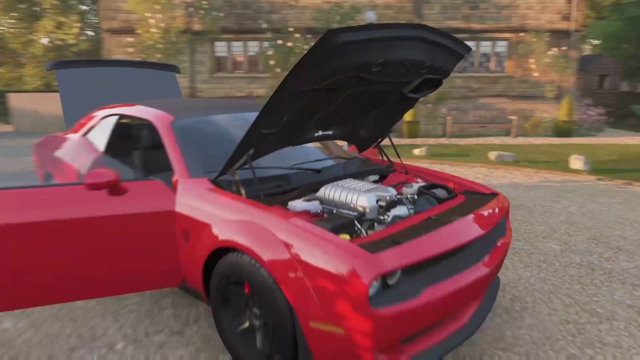 2018 Dodge Demon highway cruising + Abandoned airfield Drag Racing 1080p - Forza Horizon 4-