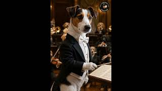 Der Maestro: Fibi Russell dirigiert ein Hunde-Orchester... ^^