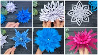 6 DIY Easy Paper Snowflakes Tutorial Christmas Decor 2023