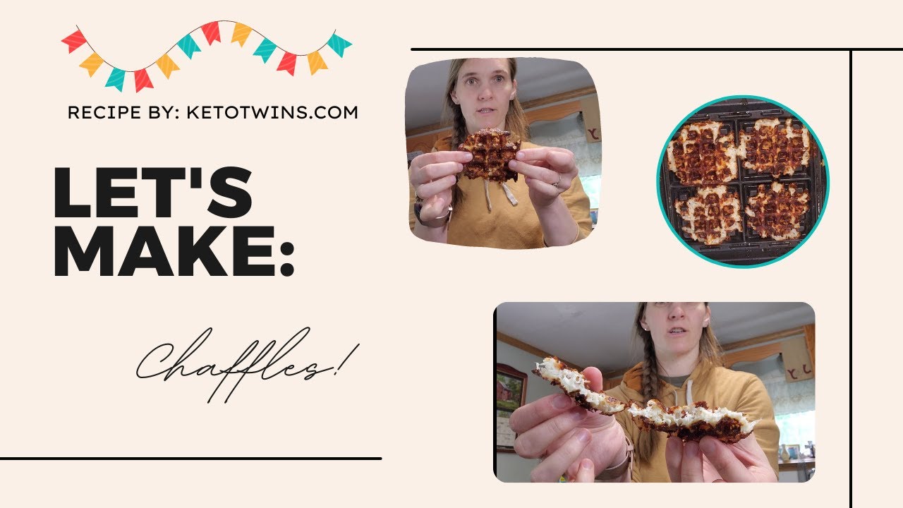 giving CHAFFLES another try recipe by Keto Twins SO GOOD YouTube