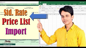 Std Rate Price List Import || Tally TDL || Excel to Tally