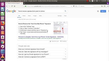 How to remove signature from Gmail on Iphone online