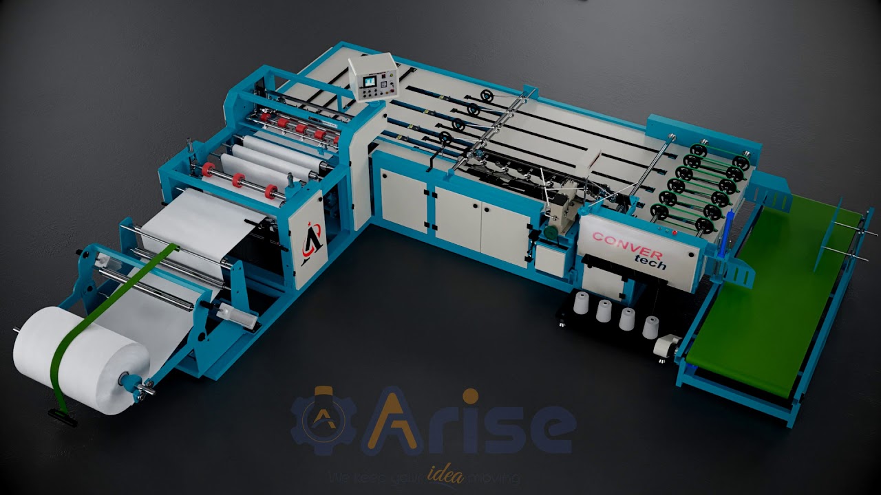 Auto Bag Conversion Line Animation - ARM STRENGTH - BCS Machine - YouTube