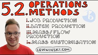 5.2 OPERATIONS METHODS / IB BUSINESS MANAGEMENT / job, batch, mass, flow, production, customisation