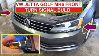 How to Replace the Front Left or Front Right Turn Signal Bulb on VW Jetta MK6 and VW Golf MK6