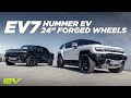 GMC Hummer EV 👉🏻 Upgraded! 24" EV7 Fully Forged Wheels Finished in Satin Black, Nitto Grappler Tires