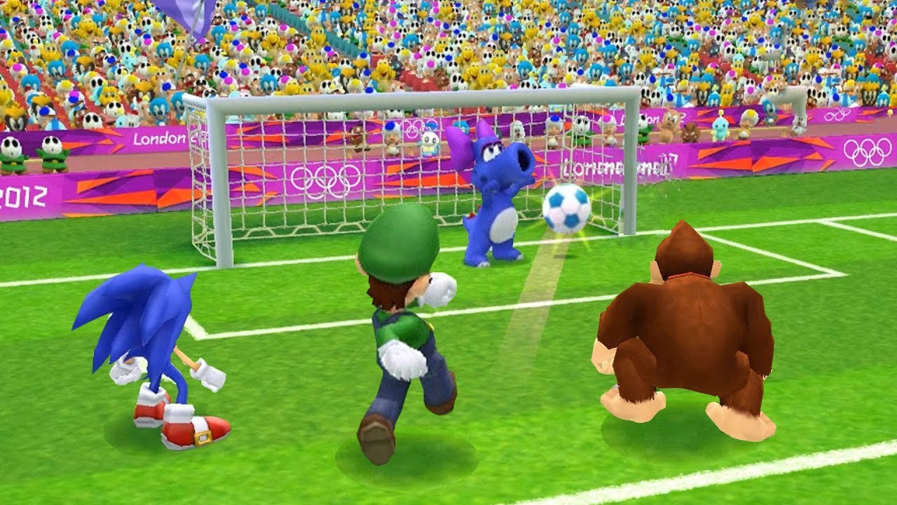 Mario & Sonic At The London 2012 Olympic Games Football Luigi, Sonic, Shadow, Daisy