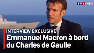 Emmanuel Macron : son interview exclusive à bord du Charles de Gaulle