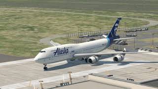 Gaint B747 Alaska Airlines Vertical TakeOff | X-Plane 11