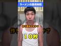 いろんなラーメンの提供時間