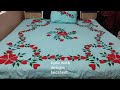 Aplic bed sheets designs | hand embroidery amazing trick | easy flower embroidery trick | sewing