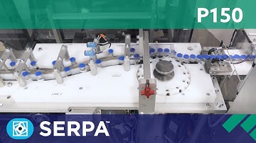 P150 Intermittent Cartoner running vials with leaflet insert