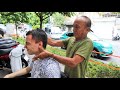 Asmr 2 strong and funny street barber massage