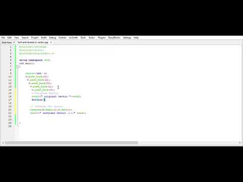 REVERSE A VECTOR IN CPP.... #learning...
