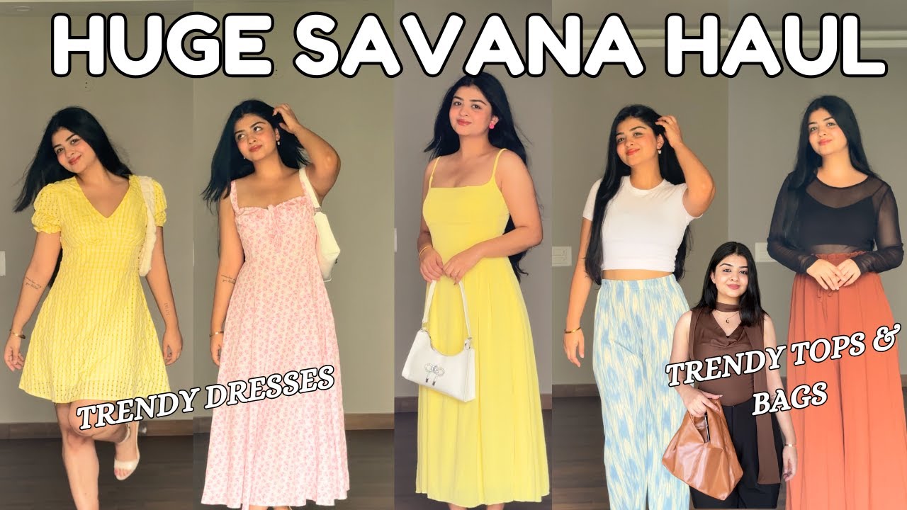 HUGE SAVANA TRY ON  HAUL😍 | TRENDY DRESSES, TOPS, BAGS & ACCESSORIES🩷🛍️