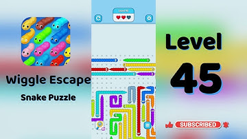 🎮 Wiggle Escape Level 45 Walkthrough | Snake Puzzle Challenge 🐍 | SolutionGuruji