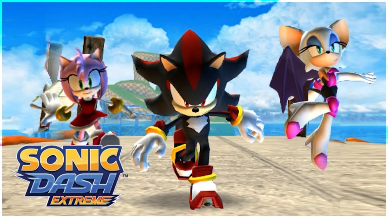 Sonic Dash Extreme, Shadow, Rouge & Amy Gameplay