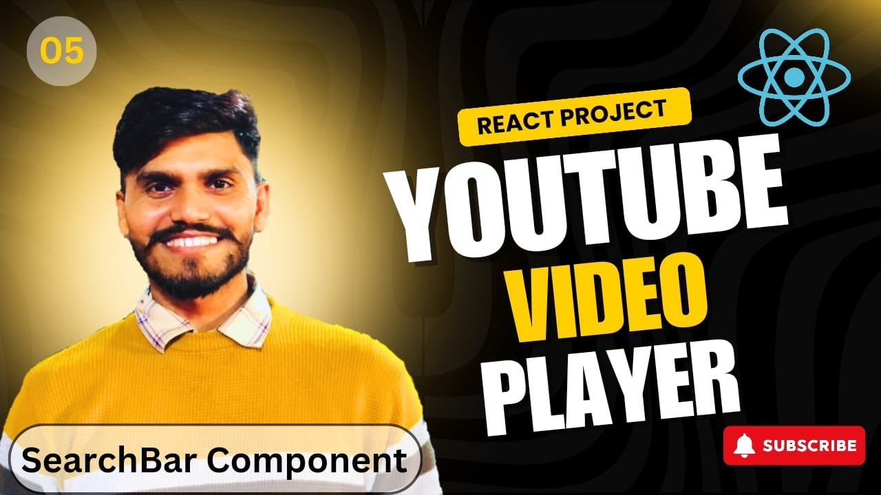 SearchBar Component for YouTube Video Player | React Project Tutorial ...