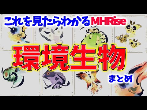 【MHRise】環境生物の紹介！これを見たらわかる環境生物達の効果！！