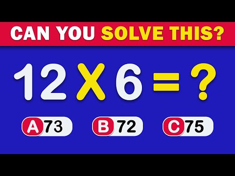 90 Math Quiz Questions! 🧠 Easy to Hard – Can You Score 100%? 🔥