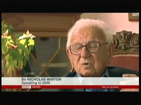 Sir Nicholas Winton memorial (1909 - 2015) (UK) - BBC News - 19th May 2016
