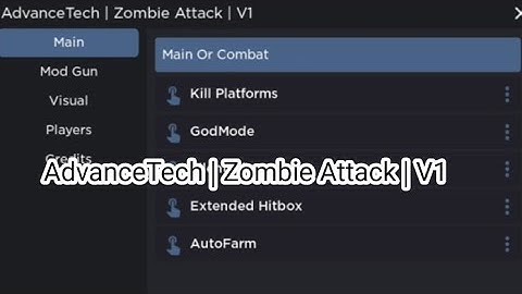 Zombie Attack | AdvanceTech | V1 | Works For Fluxus, Arceus X, & Hydrogen | Gui Script